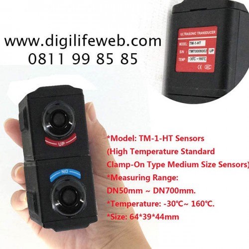 High Temperature Transducer 50700mm Ultrasonic Flowmeter TM1HT